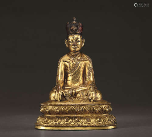 十五世紀 噶瑪巴 銅鎏金