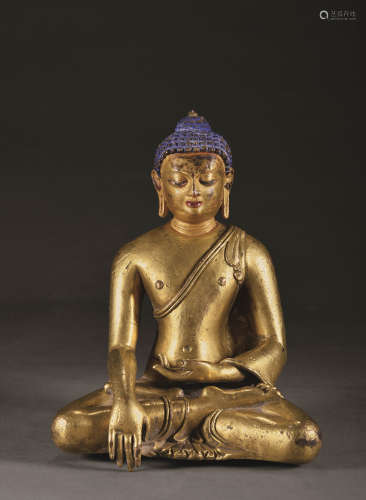 十五世紀 釋迦牟尼 西藏 銅鎏金