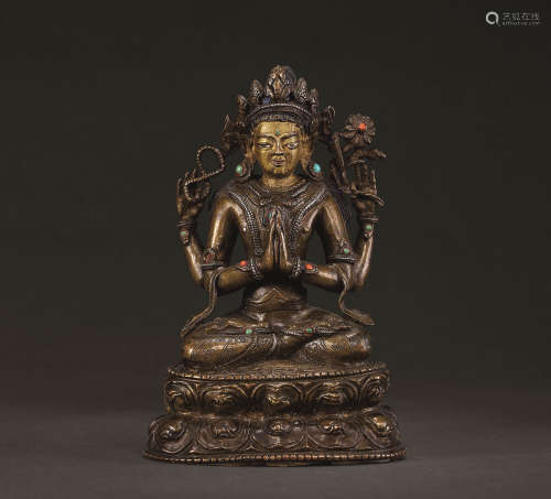 十五世紀 四壁觀音 西藏 銅合金