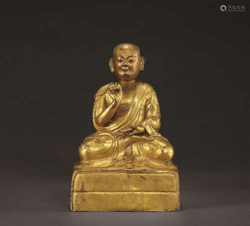 十八世紀 上師 西藏 銅鎏金