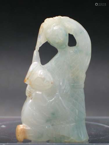 Chinese Jadeite Carving of Dancing Couple