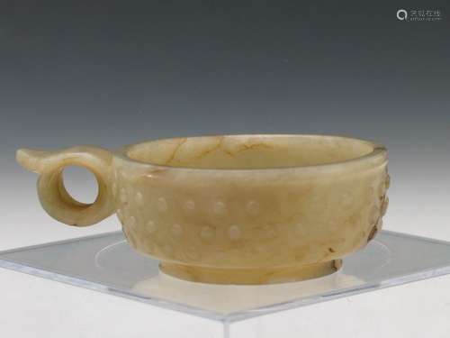 Carved Chinese Jade Cup, Ming Period.