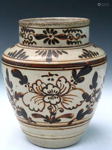 Chinese Cizhou Porcelain Jar.