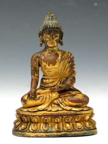 Gilt Bronze Figure of Sakyamuny
