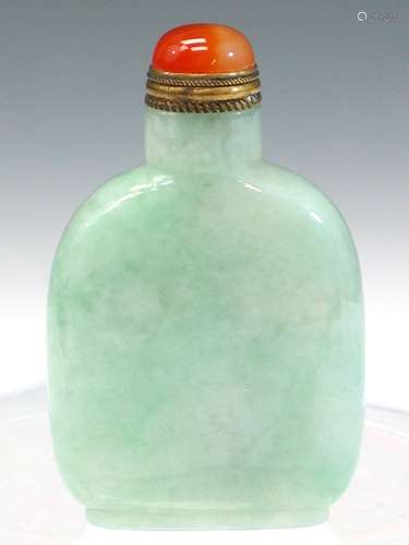 Chinese Natural Jadeite Snuff Bottle.