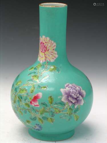 Chinese Famille Rose Porcelain Vase, Yongzheng Mark.