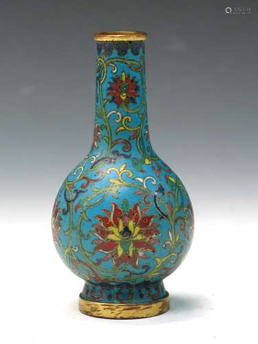 Chinese Cloisonne Vase, Qianlong Mark.