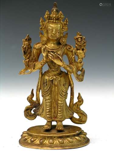 Chinese Gilt Bronze Buddha