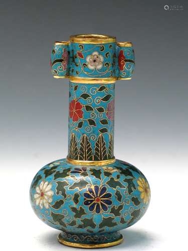 Chinese Cloisonne Vase, Jingtai Mark.