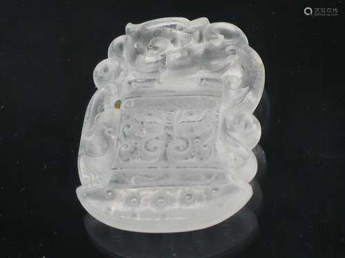 Chinese Rock Crystal Amulet