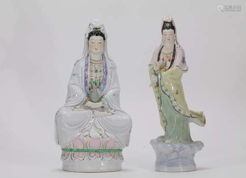 2 Pieces of Chinese Porcelain Guanyin