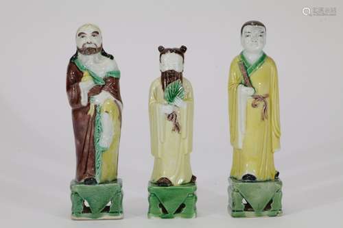 Set of 3 Pieces of Chinese Porcelain Figures