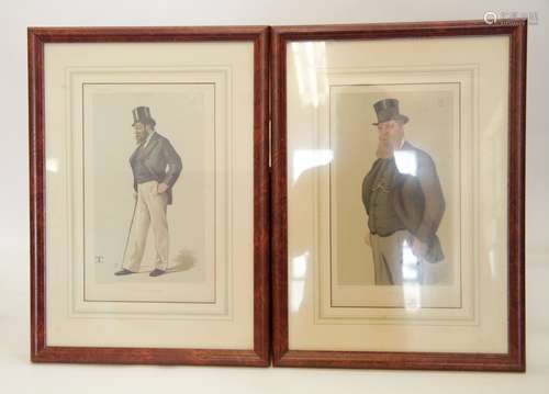 17 Pieces of Vanity Fair Lithography with frames