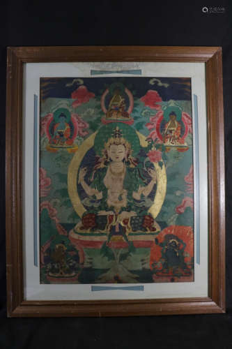 Tibetan Thangka w/ Frame