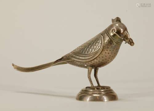 Judaic Silver Bird Designed Spice Box