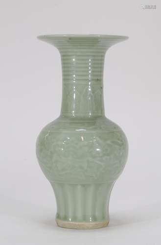 Chinese Celadon Glazed Porcelain Vase