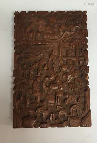 Chinese Boxwood Carved Cigarette Case