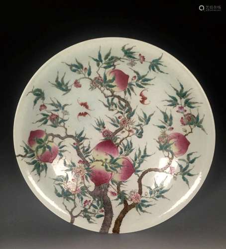 Qing Dynasty Qianlong Period Famille Rose Charger