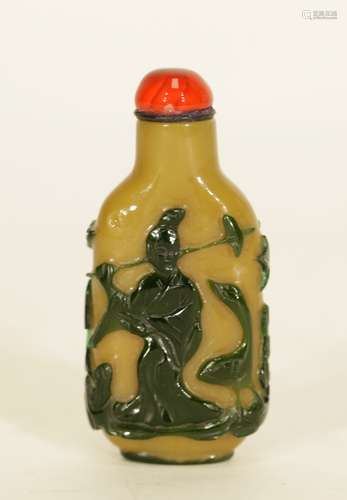 Qing Dynasty Peking Glass Snuff Bottle