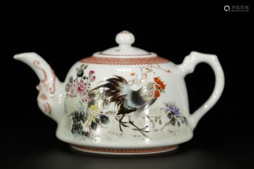 Republic Period Chinese Famille Rose Teapot