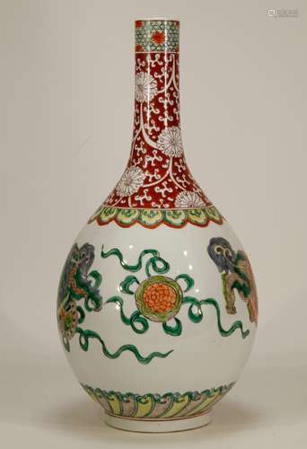 RareChinese Famille Verte Porcelain Vase