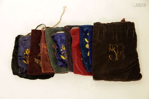 Collection of Eleven Old Judaic Tefillin Bags