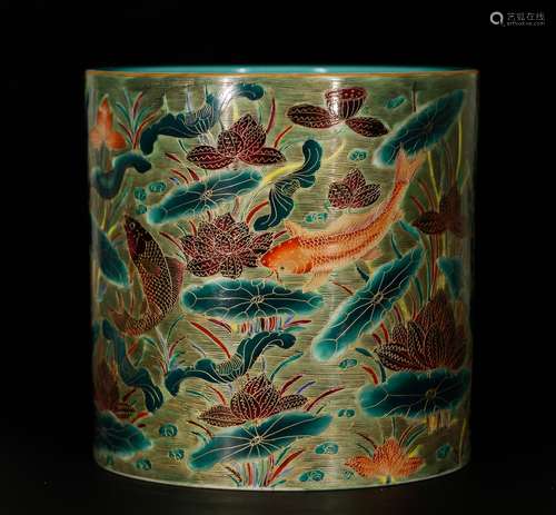 Chinese porcelain brush pot