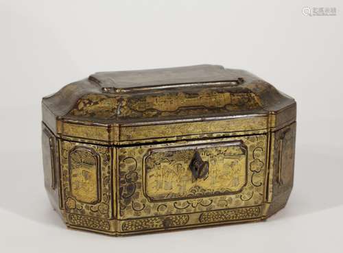 Chinese Lacquer Carved Jewerly Box