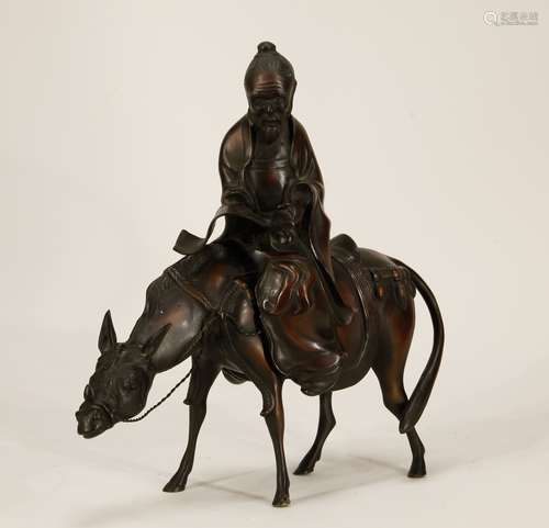 Japanese Bronze Sculpture of a Man, 19th C.