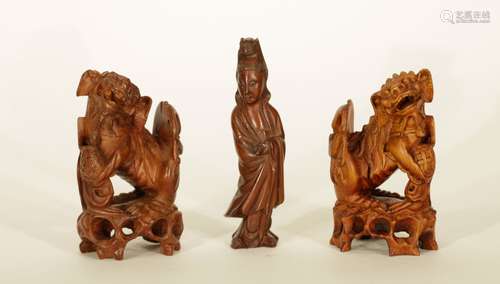 3 Pieces of Chinese Wood Carvings