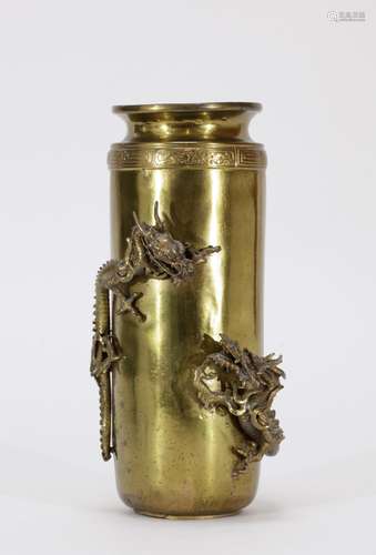 Chinese Bornze Vase w/ Dragon Design