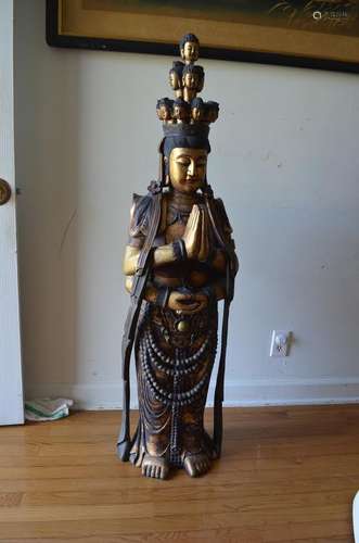 A Magnificent Wood Multiple Arms Guanyin