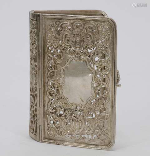 European Silver Judaic Book Cover, Marked