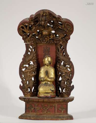 Asian Wood Buddha