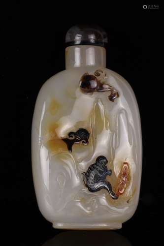 Chinese Agate Snuff Bottle