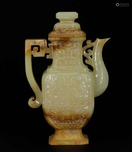 Chinese Jade Carved Teapot