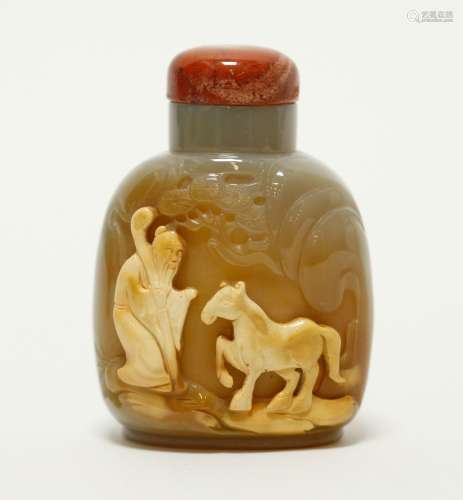 Chinese Agate Snuff Bottle