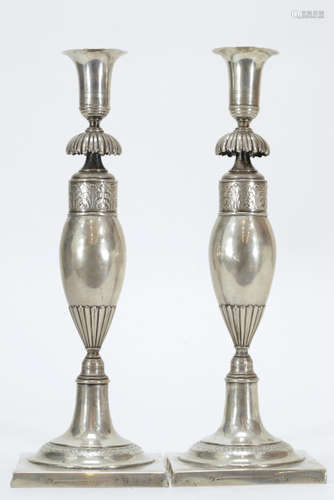 Pair of Early 19th C. European Candle Holders