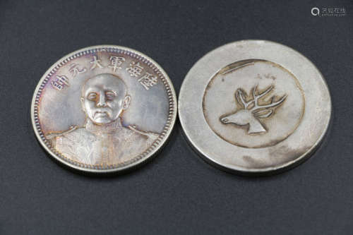 2 Pieces of Silver Coins