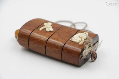 Japanese possible HuaLi Wood medicine Box