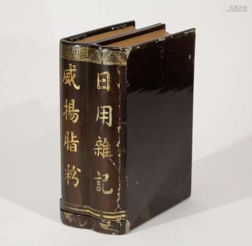 Chinese Lacquer Carved Book Cover
