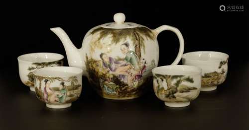 Set of Porcelain Teapot & Cup