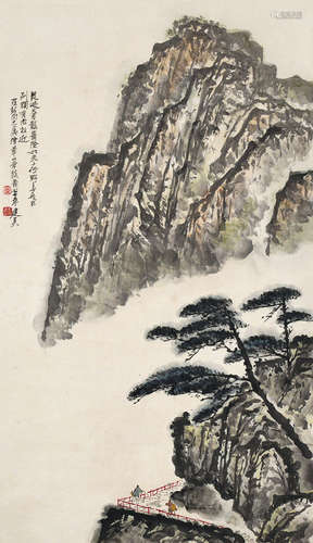 冯建吴 山水 立轴 纸本