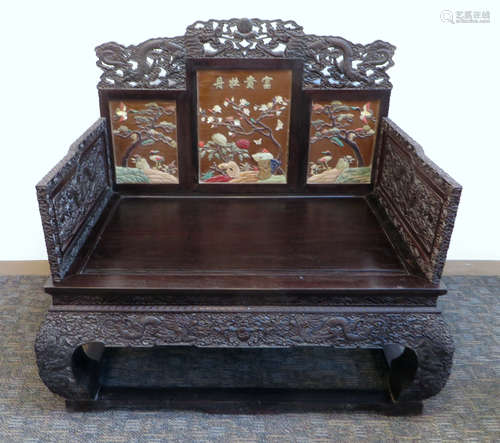 Qing Zitan Throne Chair