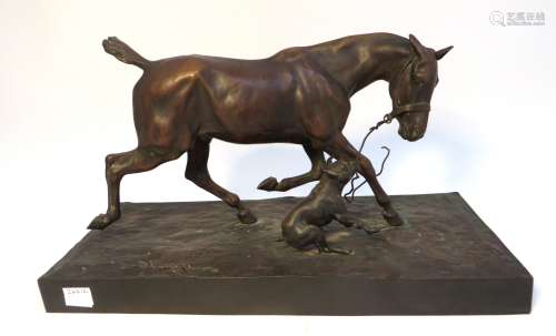 Vintage Vimar Bronze Horse Sculpture