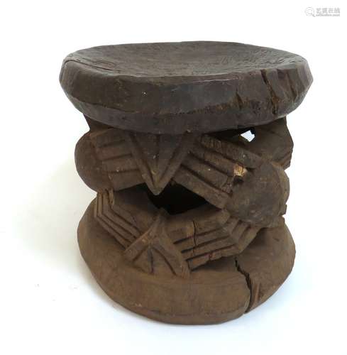 Carved African Stool