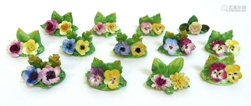 Twelve Place Card Holders By Coalport