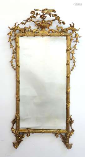 Fine Giltwood Baroque Style Looking Glass