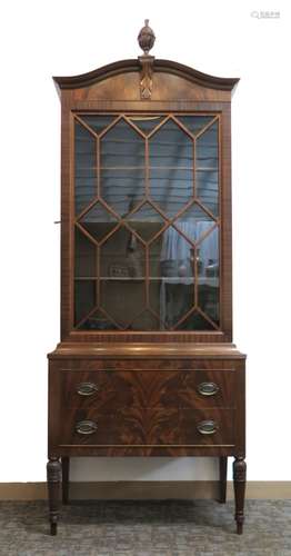 Sheraton Style Mahogany Cabinet Or Vitrine