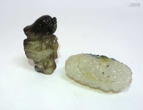 Antique Jade And Agate Carvings